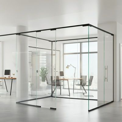 ভালো দাম ফোল্ডেবল ডিভাইডারের জন্য টেম্পারেড প্যানোরামিক অফিস গ্লাস পার্টিশন ওয়াল অনলাইন