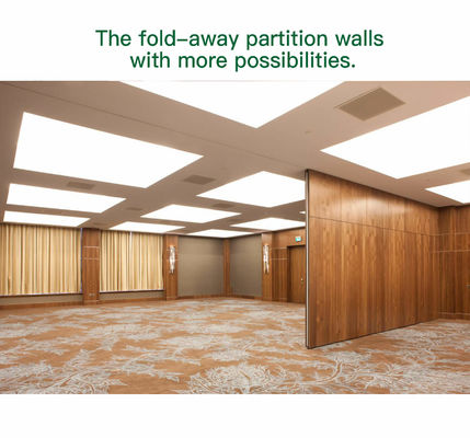 ভালো দাম Wooden Finish Movable Partition Wall with 304 Stainless Steel Roller and Dupont POM Roller for Office Framed Construction অনলাইন