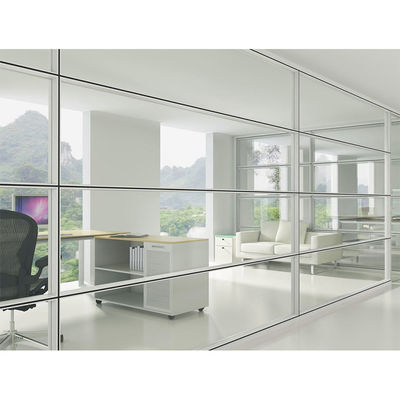 ভালো দাম Modern Glass Partition Wall with Stainless Steel 304# Accessories 100mm Thickness and 4500mm Height for Office Spaces অনলাইন