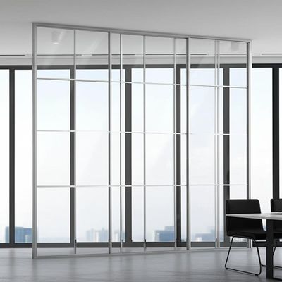 ভালো দাম Office Glass Partition Wall with 108mm/90mm Thickness Up to 3000mm Height and 1200mm Grid Width for Aluminum Frame অনলাইন