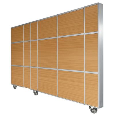 ভালো দাম Customized Wooden Acoustic Partition Wall with 56dB Sound Insulation and 304 Stainless Steel Rollers অনলাইন